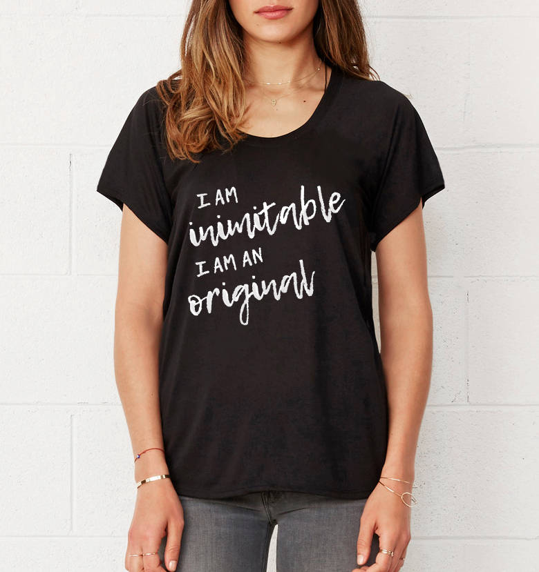I Am Inimitable I Am An Original Hamilton women's loose fit tshirt t shirt top